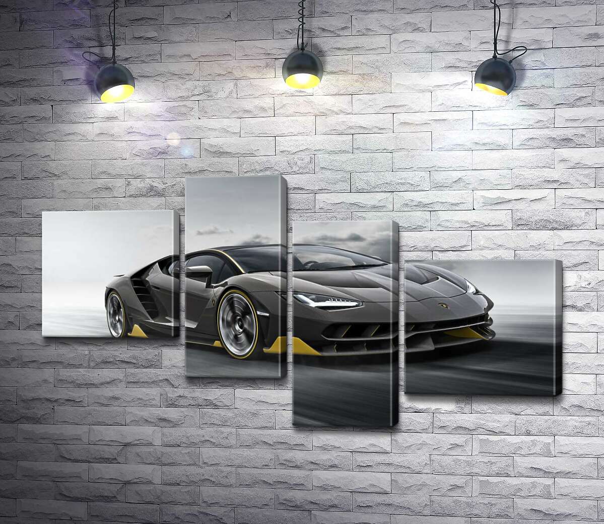 модульна картина Підсумок столітньої роботи в ювілейному автомобілі Lamborghini Centenario (Модуль №21)