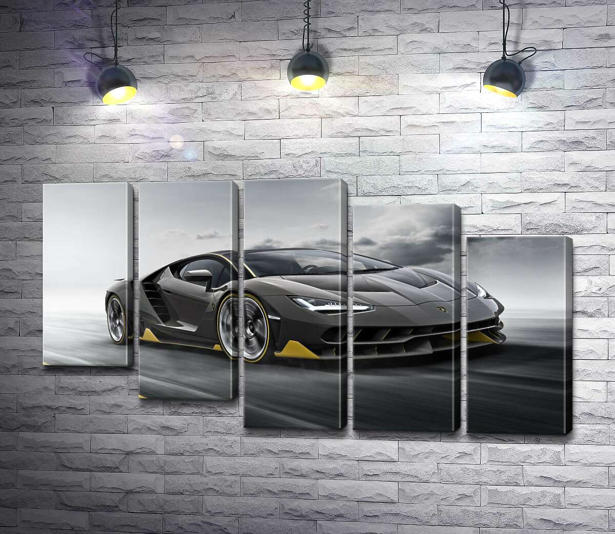 модульна картина Підсумок столітньої роботи в ювілейному автомобілі Lamborghini Centenario (Модуль №28)