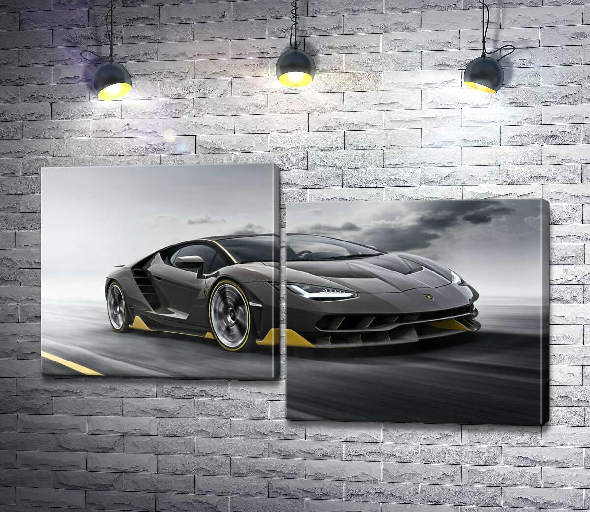 модульна картина Підсумок столітньої роботи в ювілейному автомобілі Lamborghini Centenario (Модуль №9)