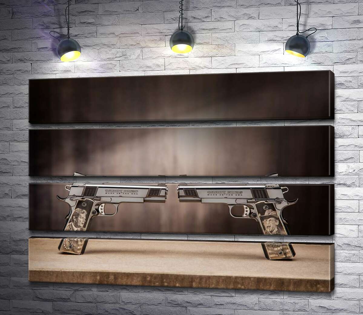 модульна картина Дуель пістолетів: самозарядній американські M1911 (Модуль №22)