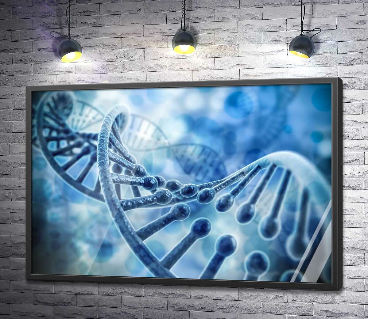 постер Поєднання генів у стрічці ДНК