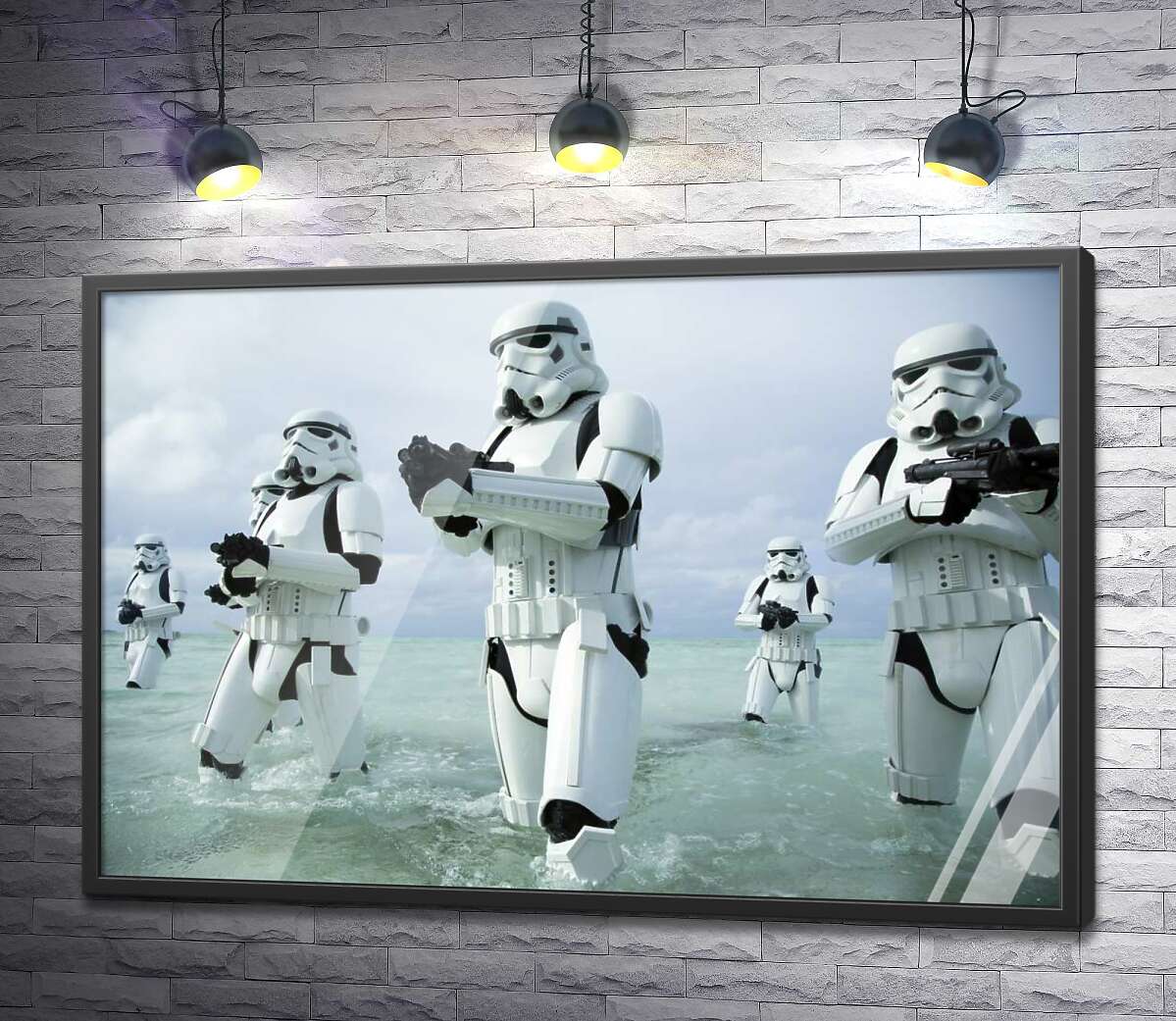 постер Наступление клонов с оружием в фильме "Звездные войны" (Star Wars)