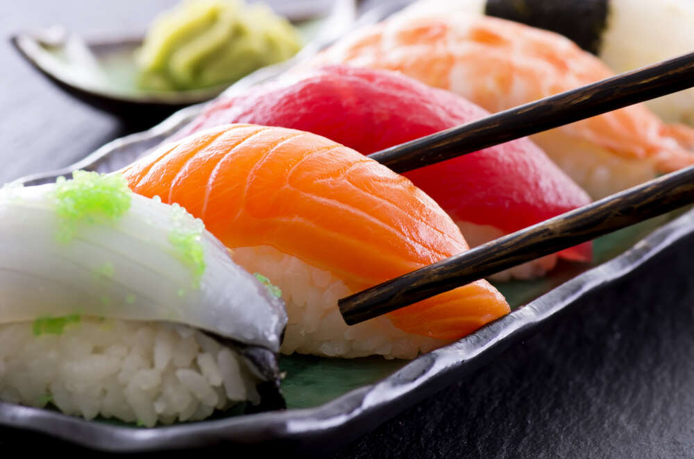 картина-постер Разнообразие японских суши нигири