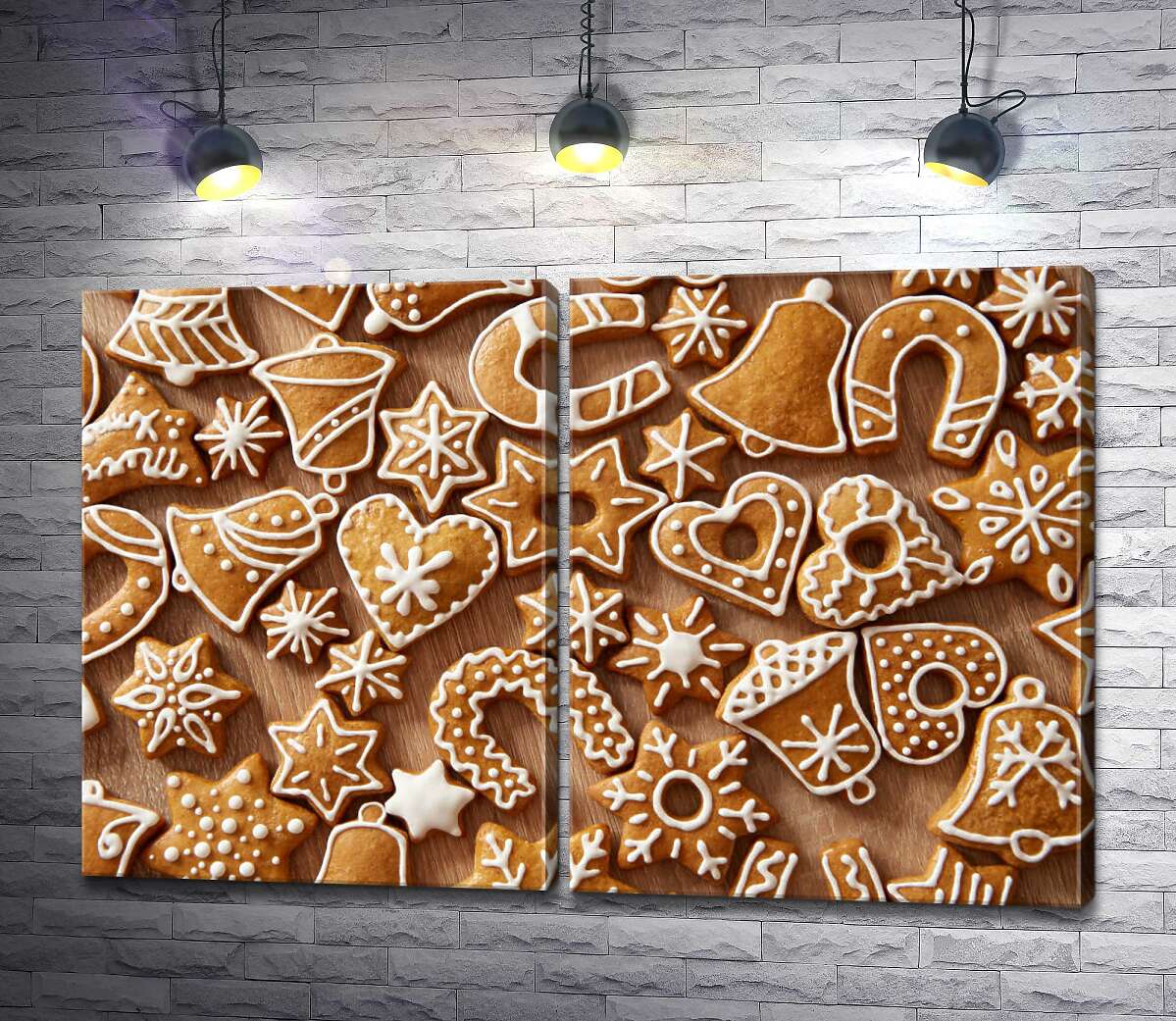 модульна картина Різдвяний орнамент імбирного печива