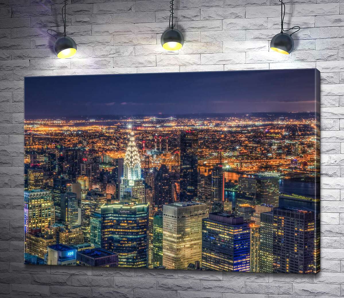 картина Мозаїка вогнів нічного Нью-Йорку