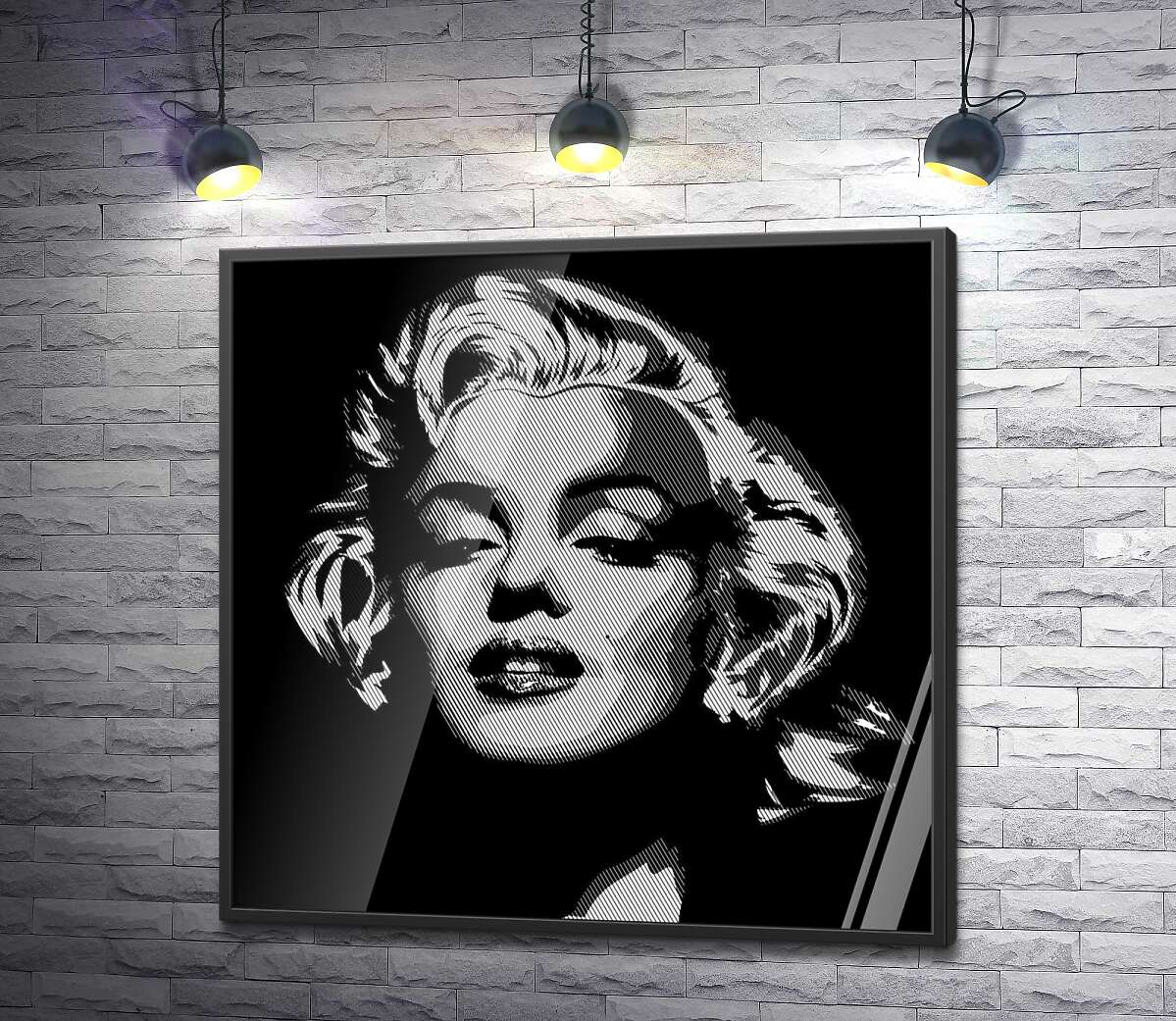 постер Оттенки серого в портрете легендарной Мэрилин Монро (Marilyn Monroe)