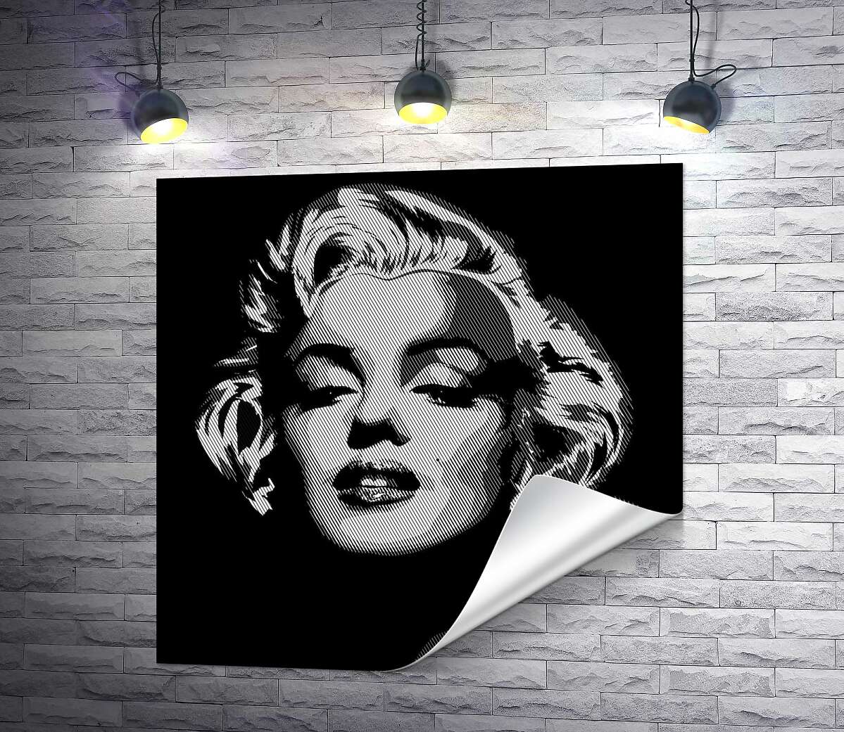 друк Відтінки сірого у портреті легендарної Мерілін Монро (Marilyn Monroe)