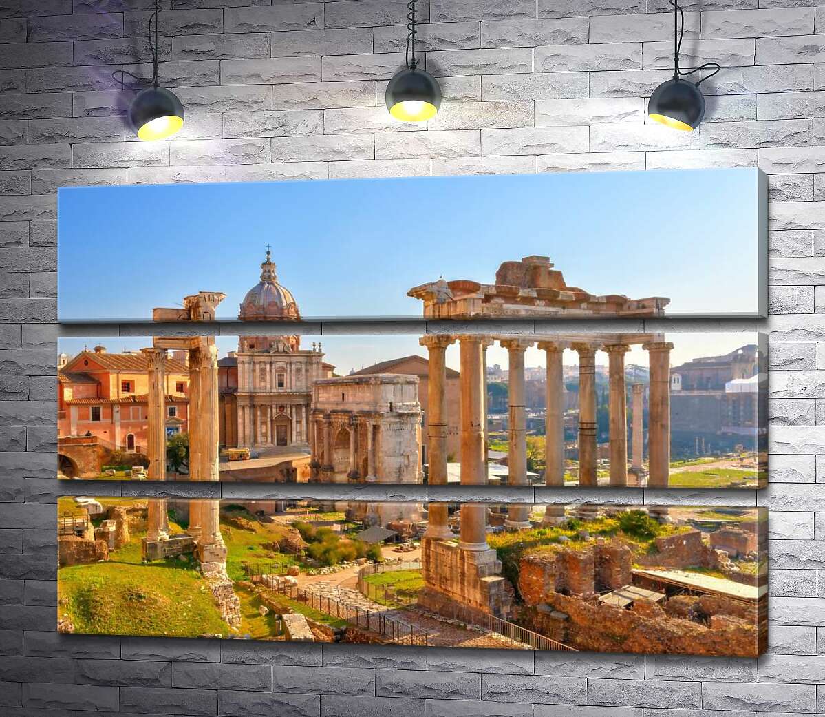 модульна картина Гарндіозність руїн Римського форуму (Forum Romanum) (Модуль №15)