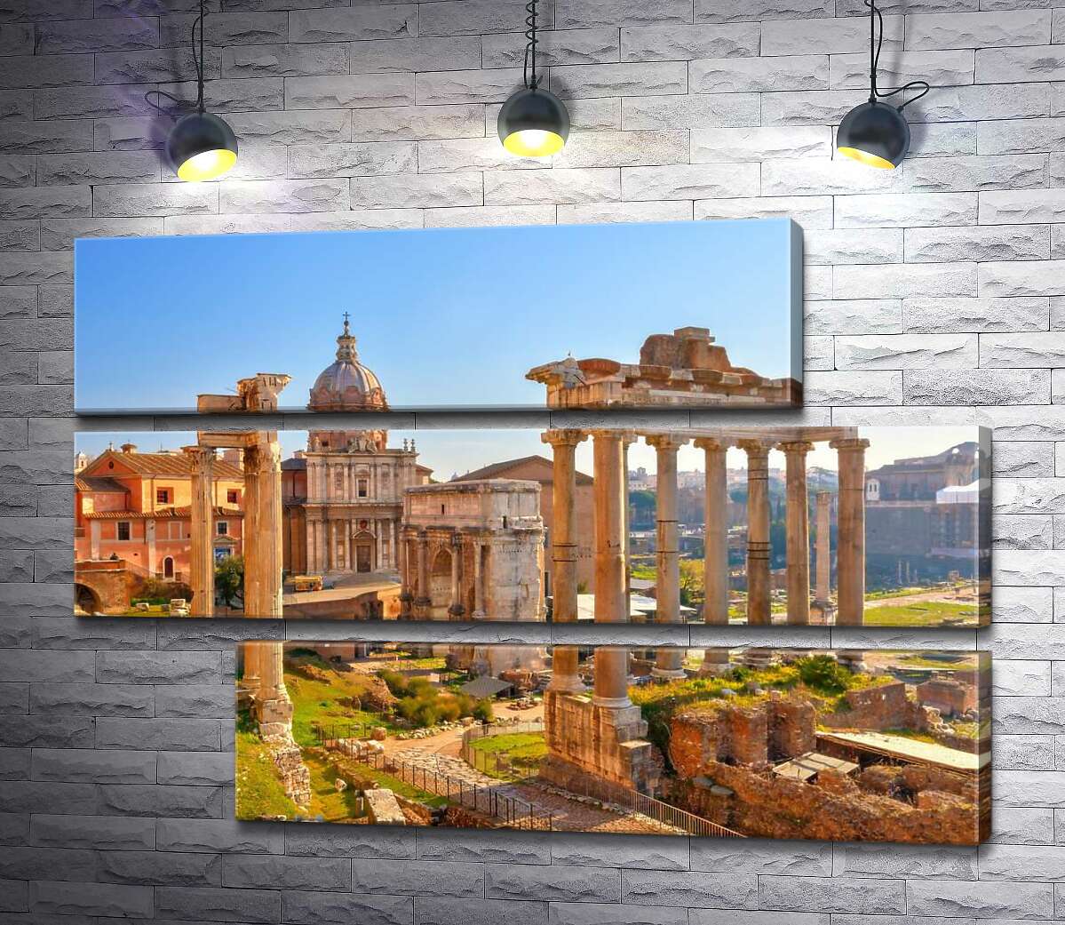 модульная картина Гарндиозность руин Римского форума (Forum Romanum) (Модуль №16)
