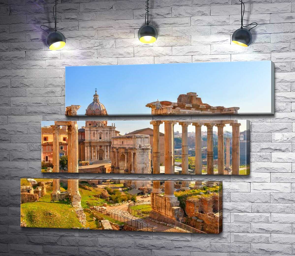 модульна картина Гарндіозність руїн Римського форуму (Forum Romanum) (Модуль №17)