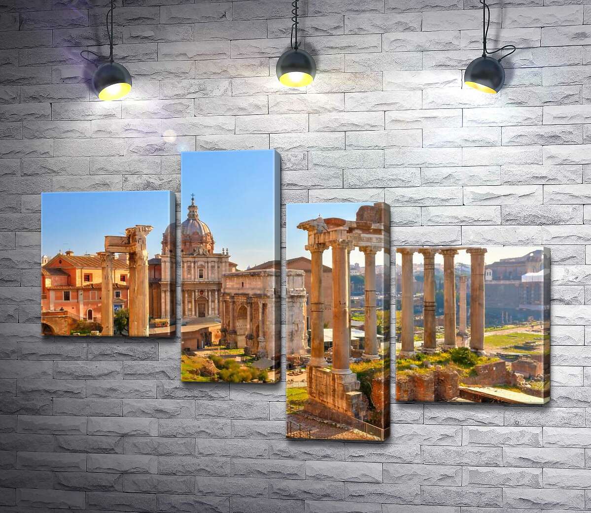 модульна картина Гарндіозність руїн Римського форуму (Forum Romanum) (Модуль №21)