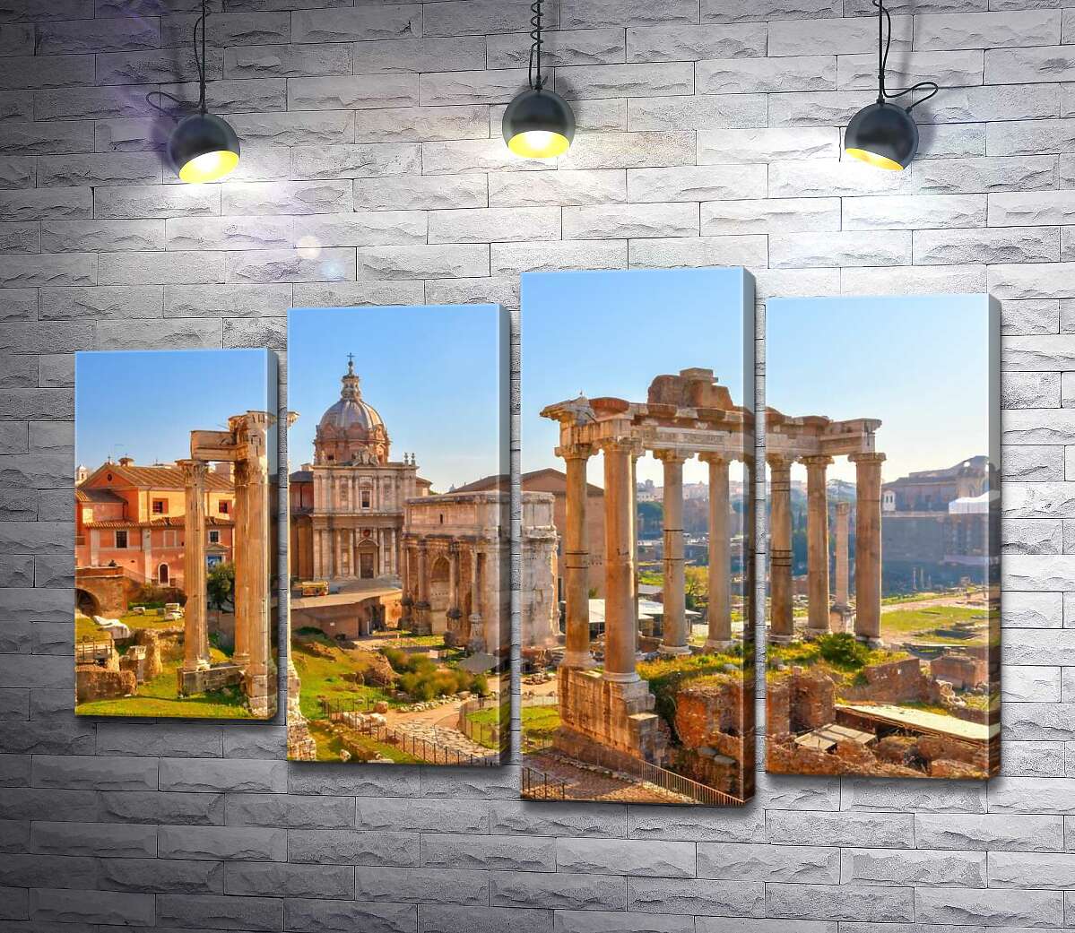 модульная картина Гарндиозность руин Римского форума (Forum Romanum) (Модуль №3)