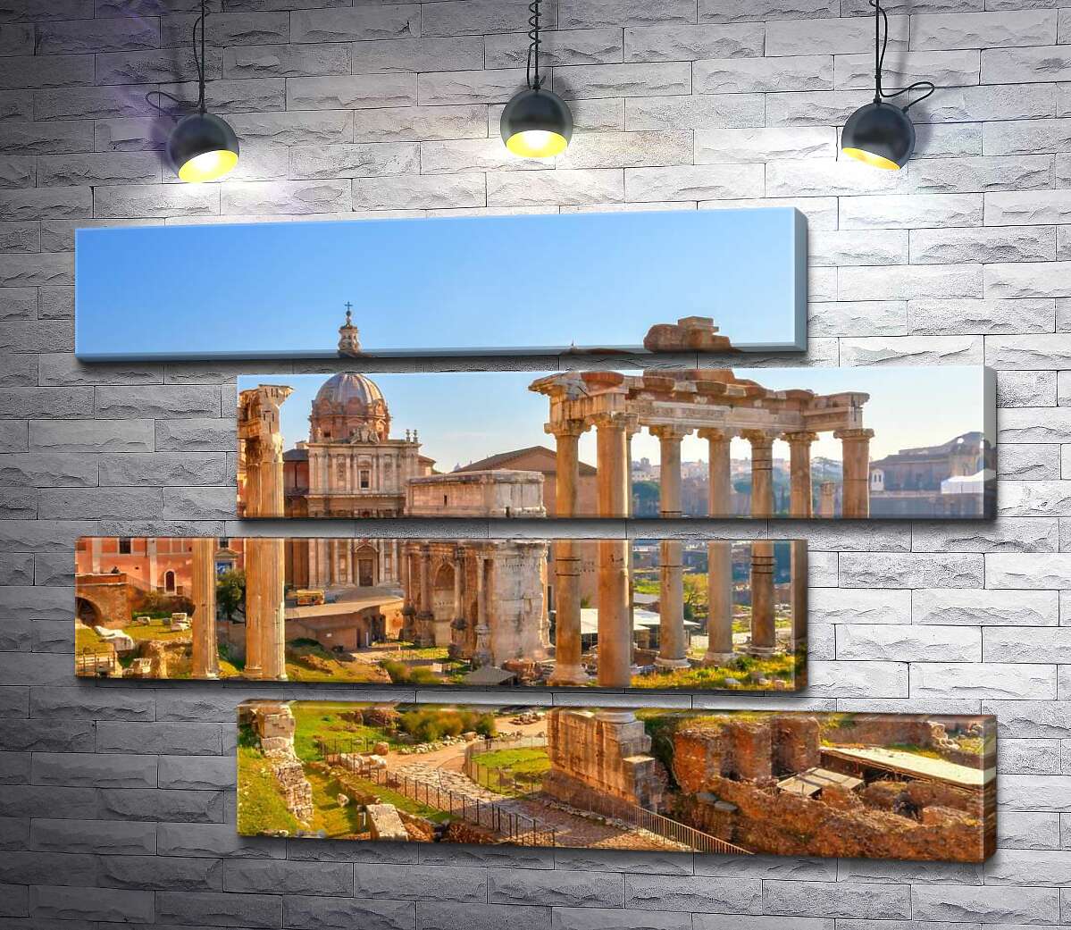 модульна картина Гарндіозність руїн Римського форуму (Forum Romanum) (Модуль №23)