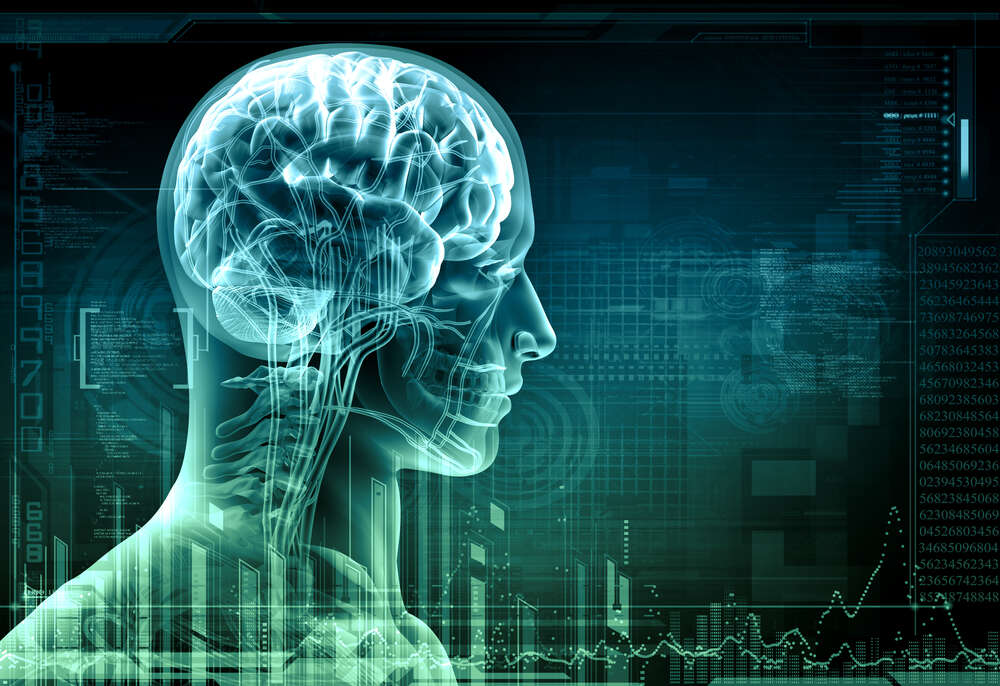 картина-постер Наука будущего: передача данных о мозге человека