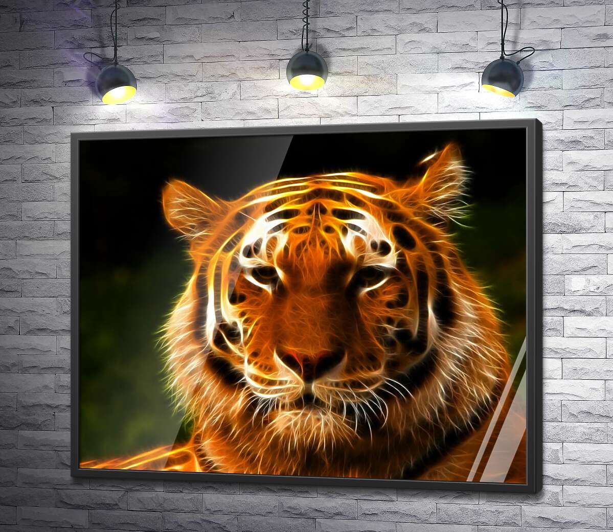 постер Королевский силуэт тигра