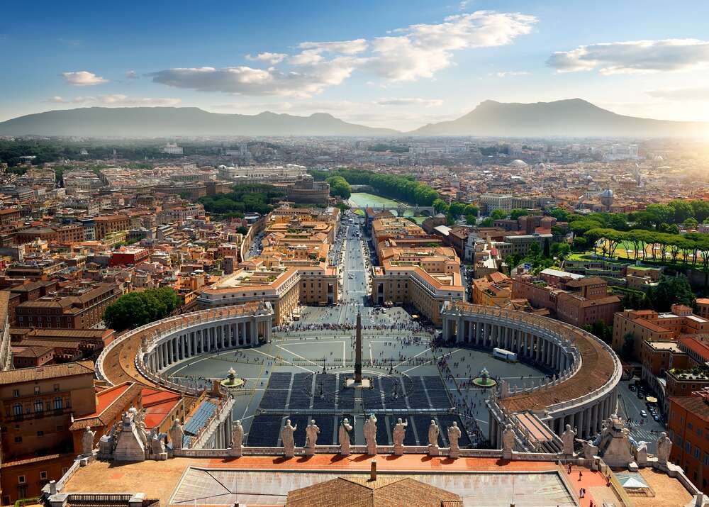 картина-постер Идеальная симметрия Площади Святого Петра (Saint Peter's Square) в Ватикане