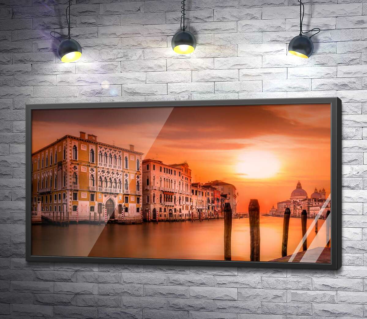 постер Цитрусові відтінки оранжевого заполонили небо Венеції