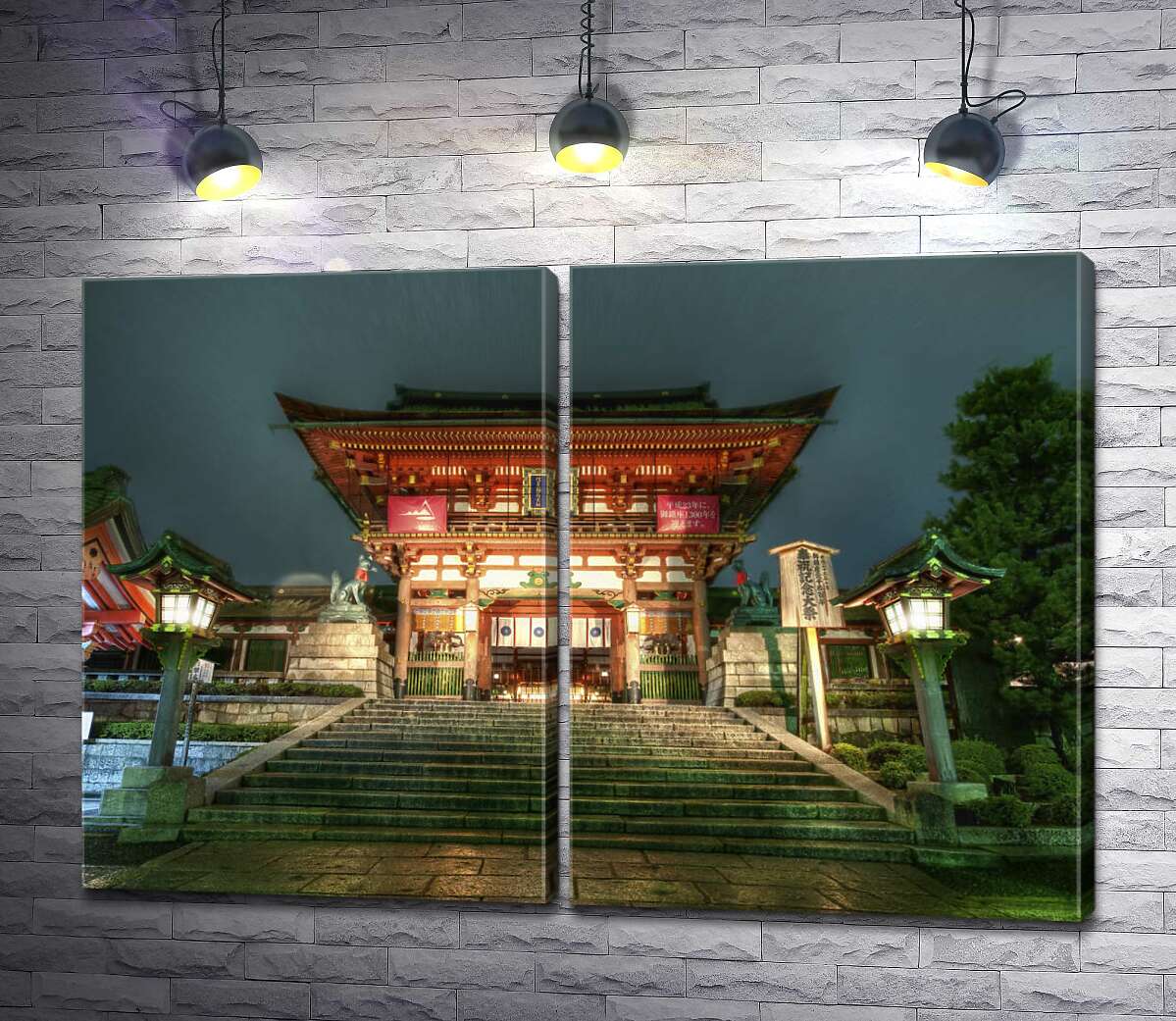 модульна картина Традиційна вишуканість воріт до японського храму Фушімі (Fushimi)
