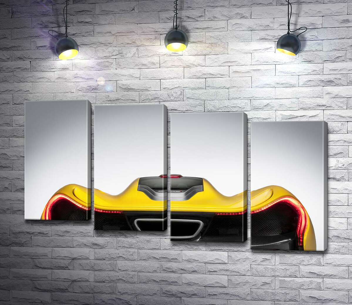 модульна картина Плавні вигини бампера суперкара McLaren P1 (Модуль №19)
