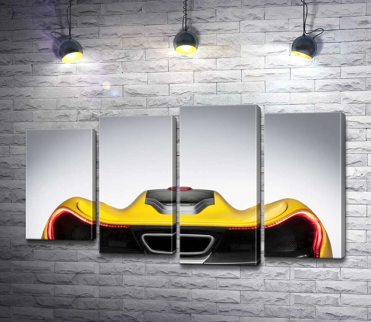 модульна картина Плавні вигини бампера суперкара McLaren P1 (Модуль №3)