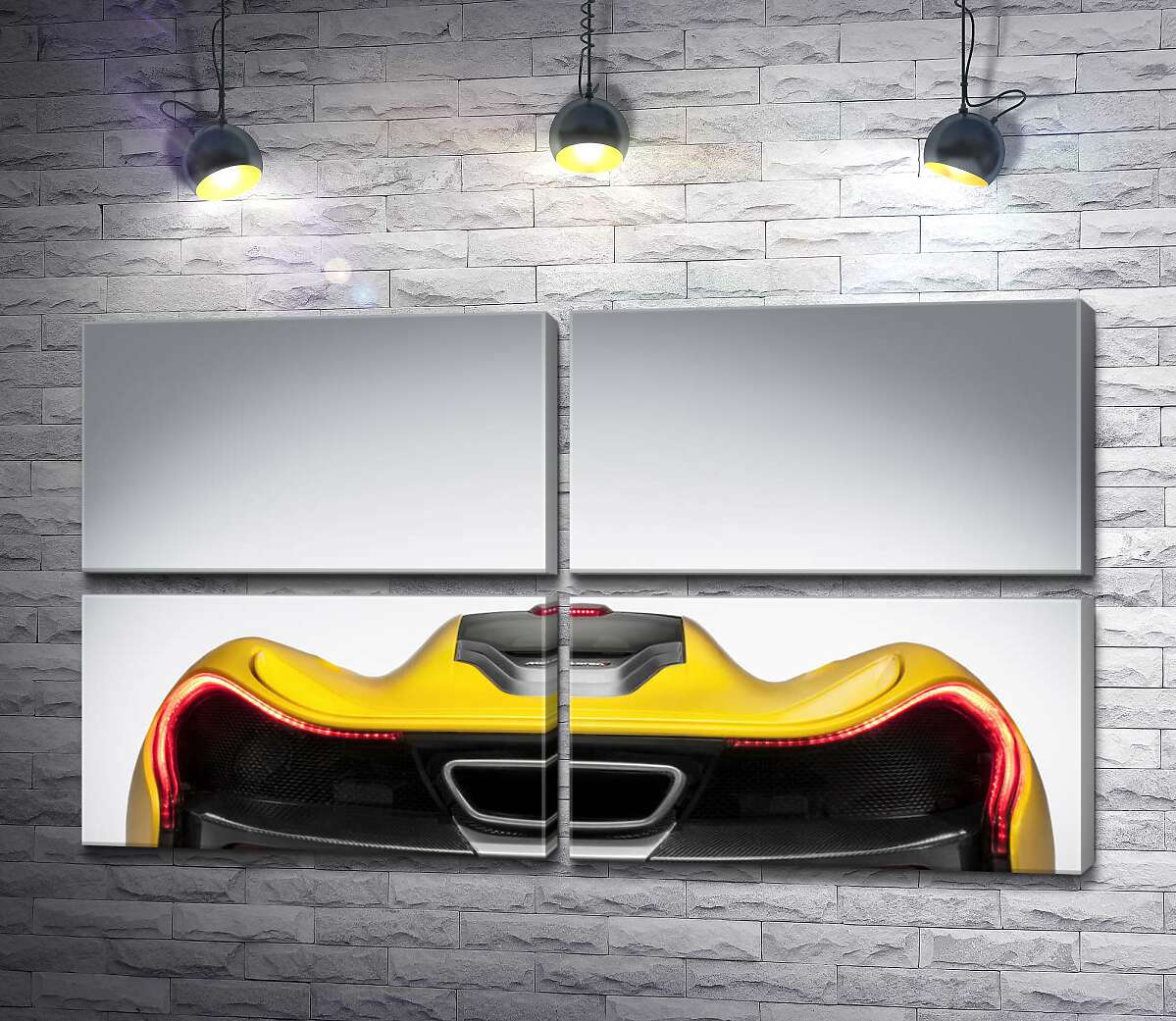 модульная картина Плавные изгибы бампера суперкара McLaren P1 (Модуль №25)
