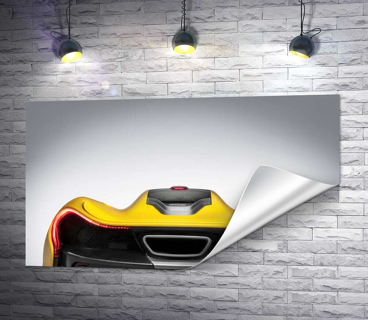 печать Плавные изгибы бампера суперкара McLaren P1