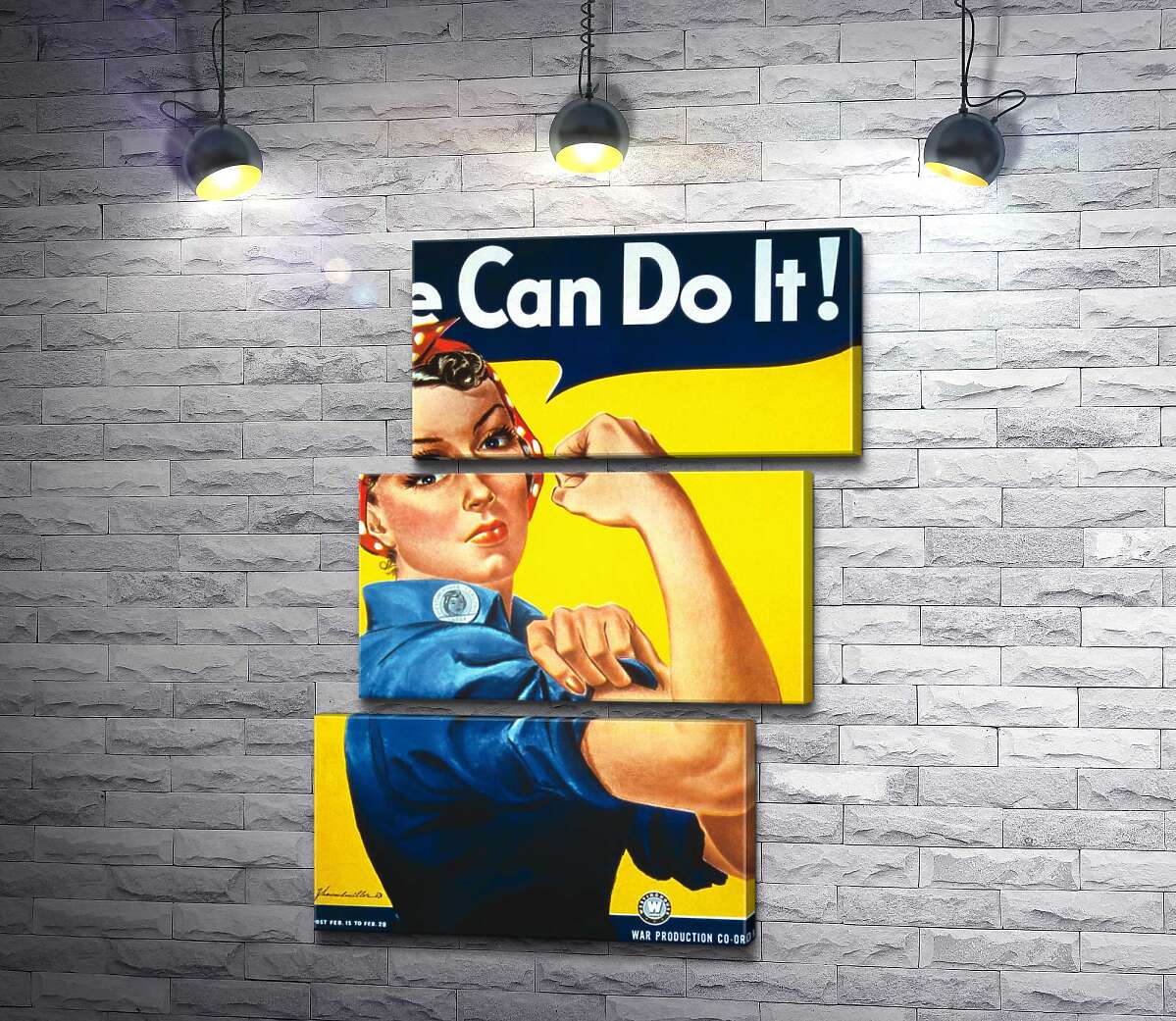 модульная картина Мы можем это сделать (We Can Do It) – Джей Говард Миллер (J. Howard Miller) (Модуль №17)