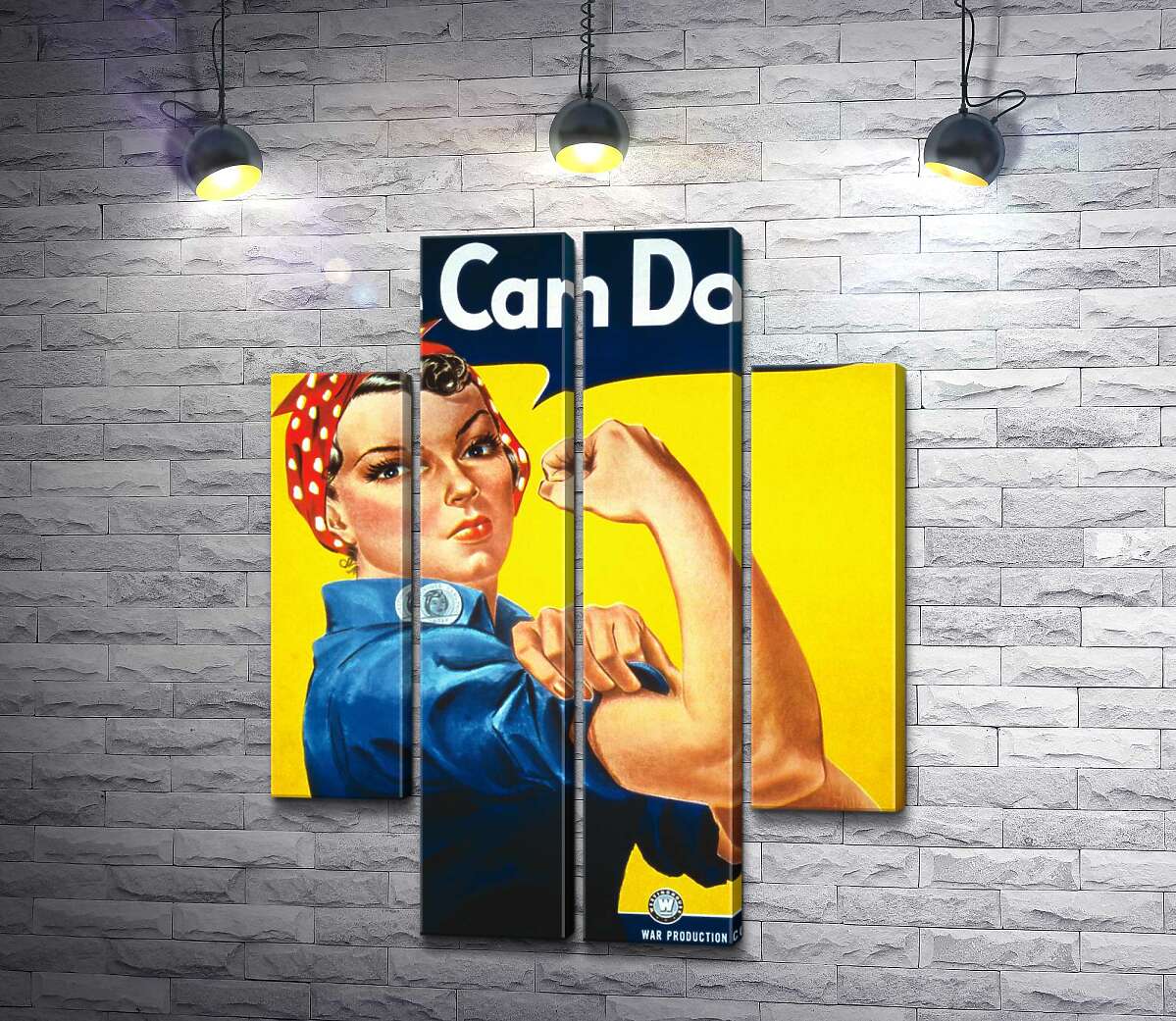 модульна картина Ми можемо це зробити (We Can Do It) - Джей Говард Міллер (J. Howard Miller) (Модуль №20)