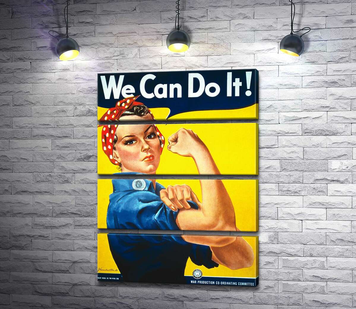 модульна картина Ми можемо це зробити (We Can Do It) - Джей Говард Міллер (J. Howard Miller) (Модуль №22)