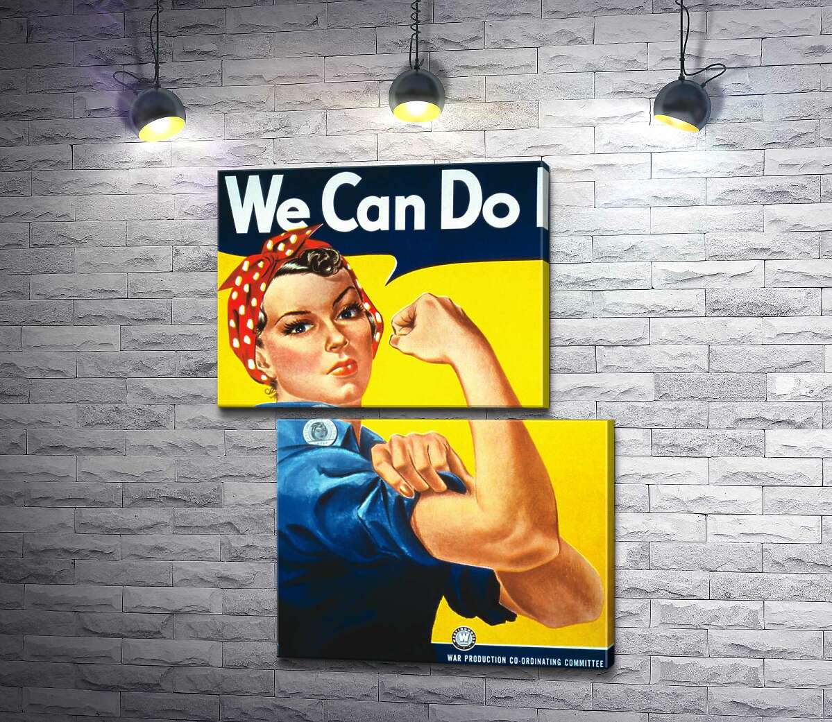 модульна картина Ми можемо це зробити (We Can Do It) - Джей Говард Міллер (J. Howard Miller) (Модуль №8)