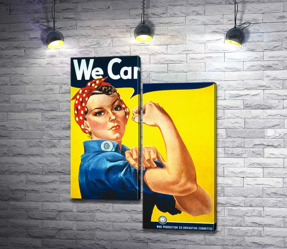 модульна картина Ми можемо це зробити (We Can Do It) - Джей Говард Міллер (J. Howard Miller) (Модуль №9)
