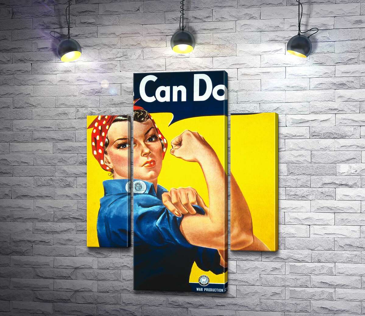 модульна картина Ми можемо це зробити (We Can Do It) - Джей Говард Міллер (J. Howard Miller) (Модуль №5)