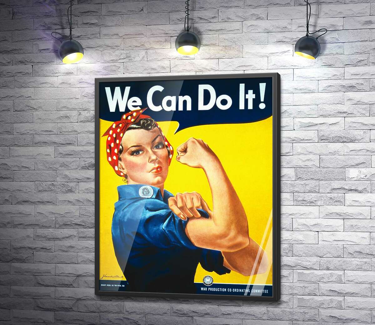 постер Мы можем это сделать (We Can Do It) – Джей Говард Миллер (J. Howard Miller)
