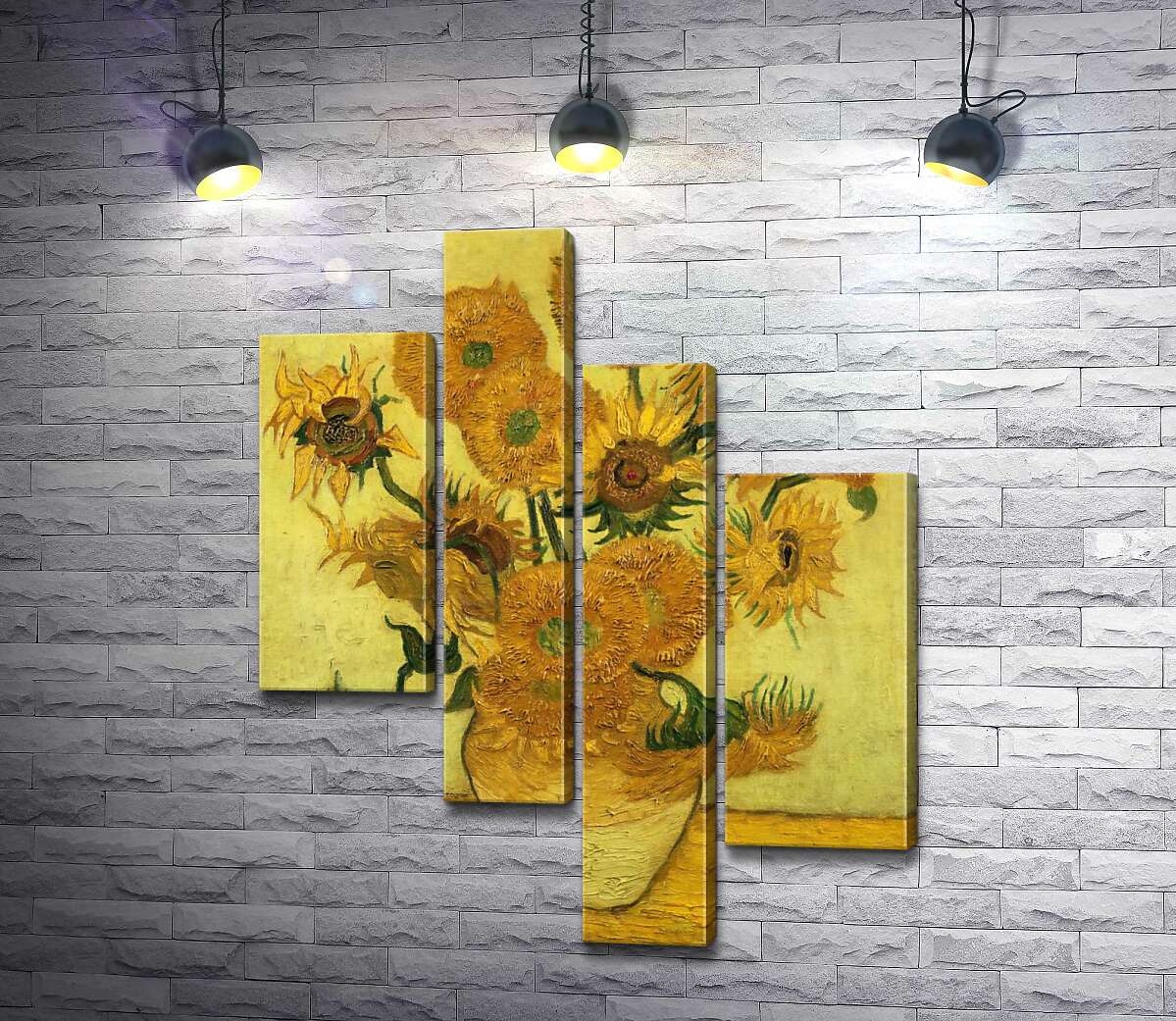 модульная картина Подсолнечники (Sunflowers) – Винсент ван Гог (Vincent van Gogh)
