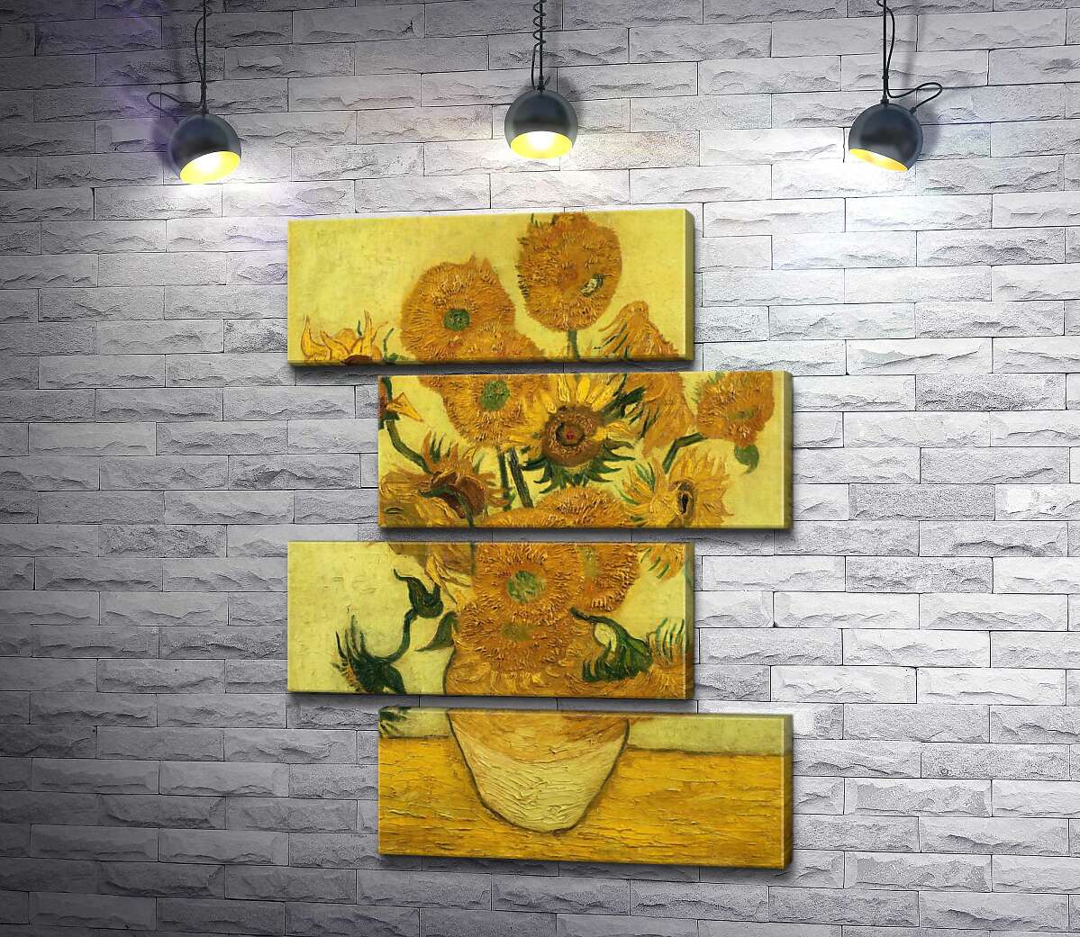 модульна картина Соняшники (Sunflowers) - Вінсент ван Гог (Vincent van Gogh)