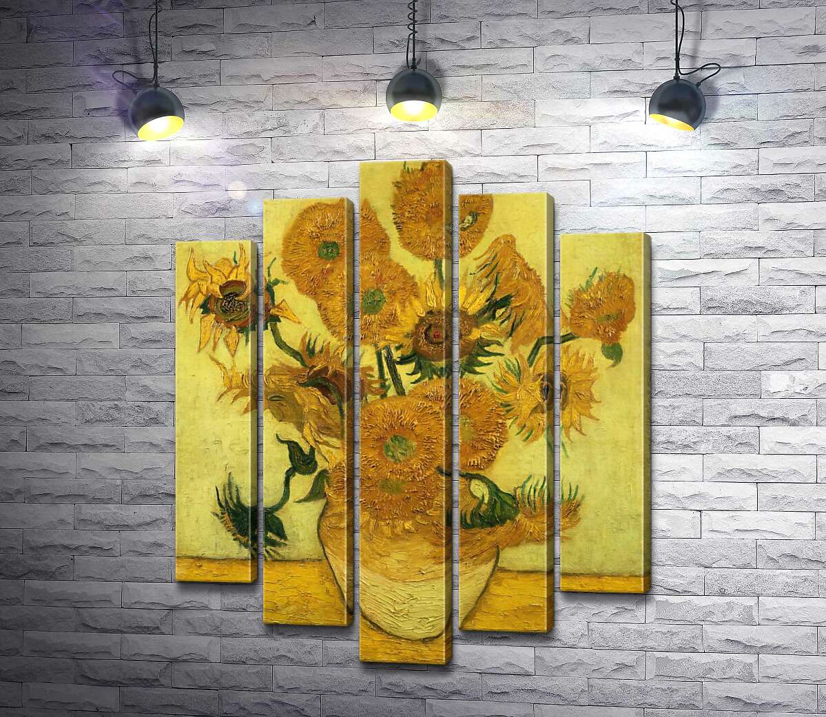модульная картина Подсолнечники (Sunflowers) – Винсент ван Гог (Vincent van Gogh)