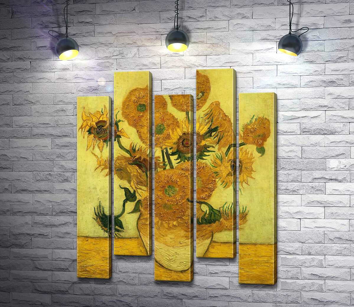 модульная картина Подсолнечники (Sunflowers) – Винсент ван Гог (Vincent van Gogh)