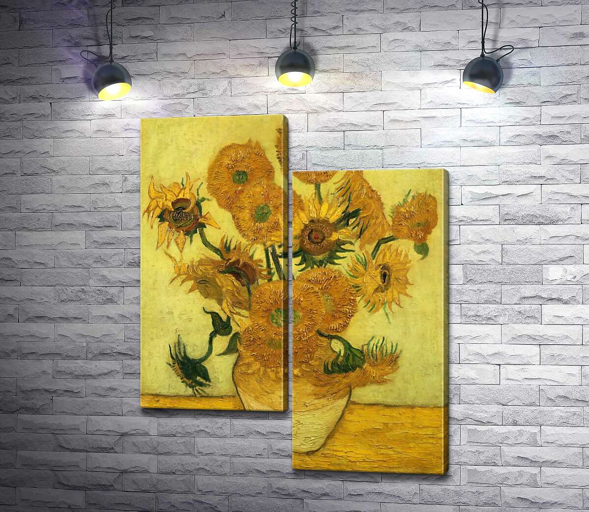 модульна картина Соняшники (Sunflowers) - Вінсент ван Гог (Vincent van Gogh)