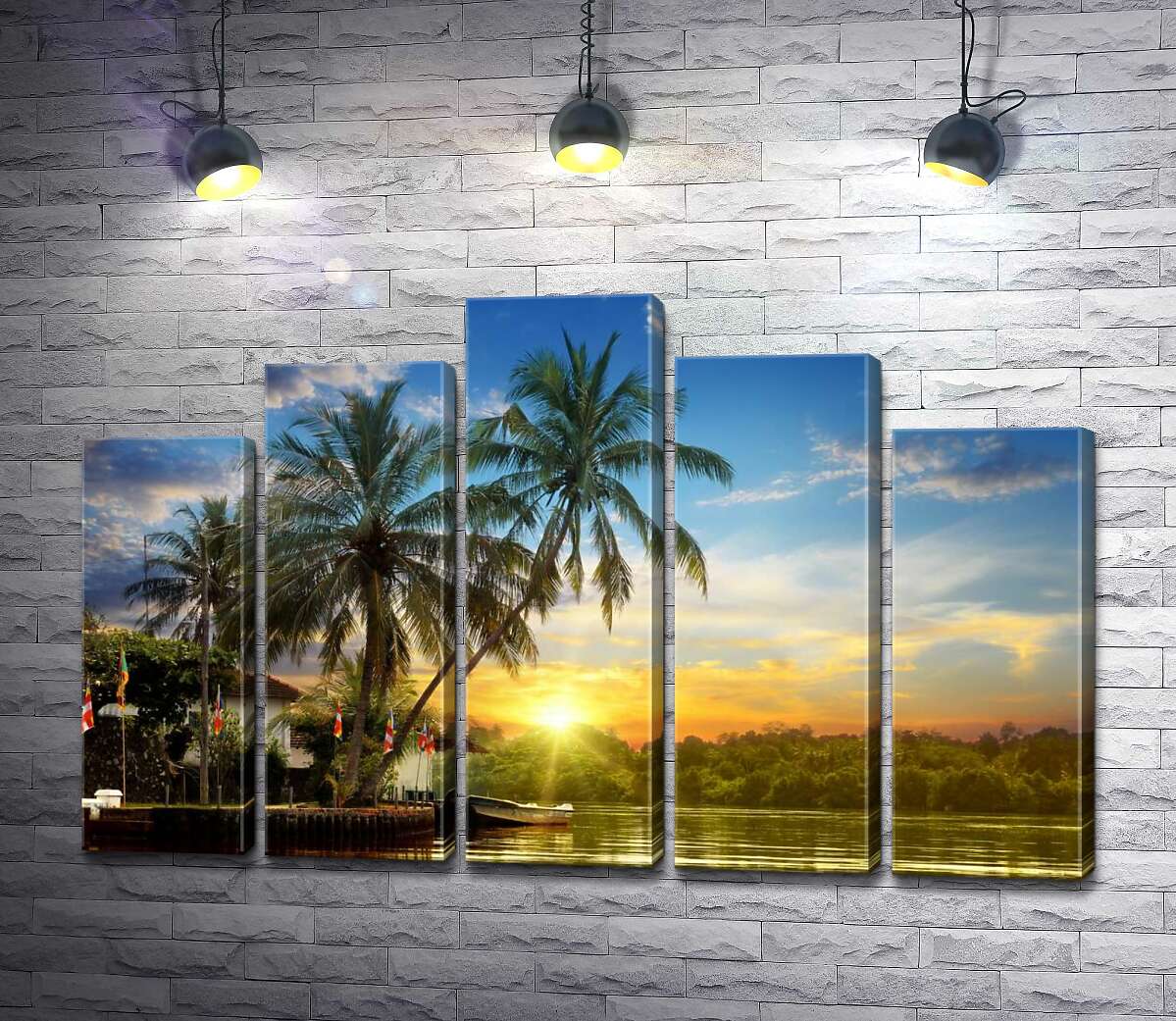 модульна картина Тропічний причал тихого острова (Модуль №29)