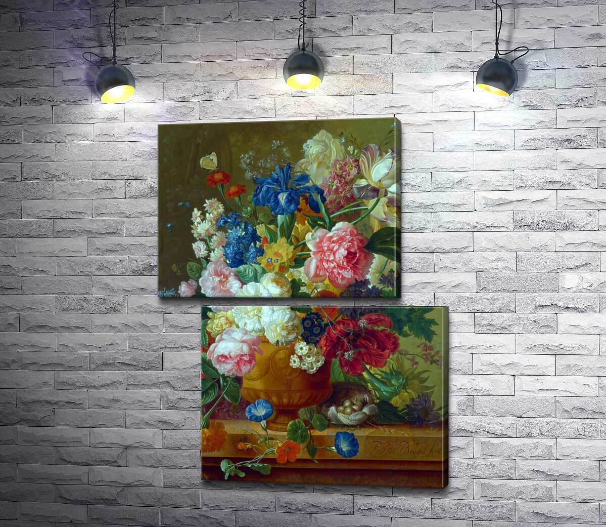 модульна картина Квіти в вазі (Flowers in a Vase) (Модуль №8) - Пауль Теодор ван Брюссель (Paul Theodor van Brussel)