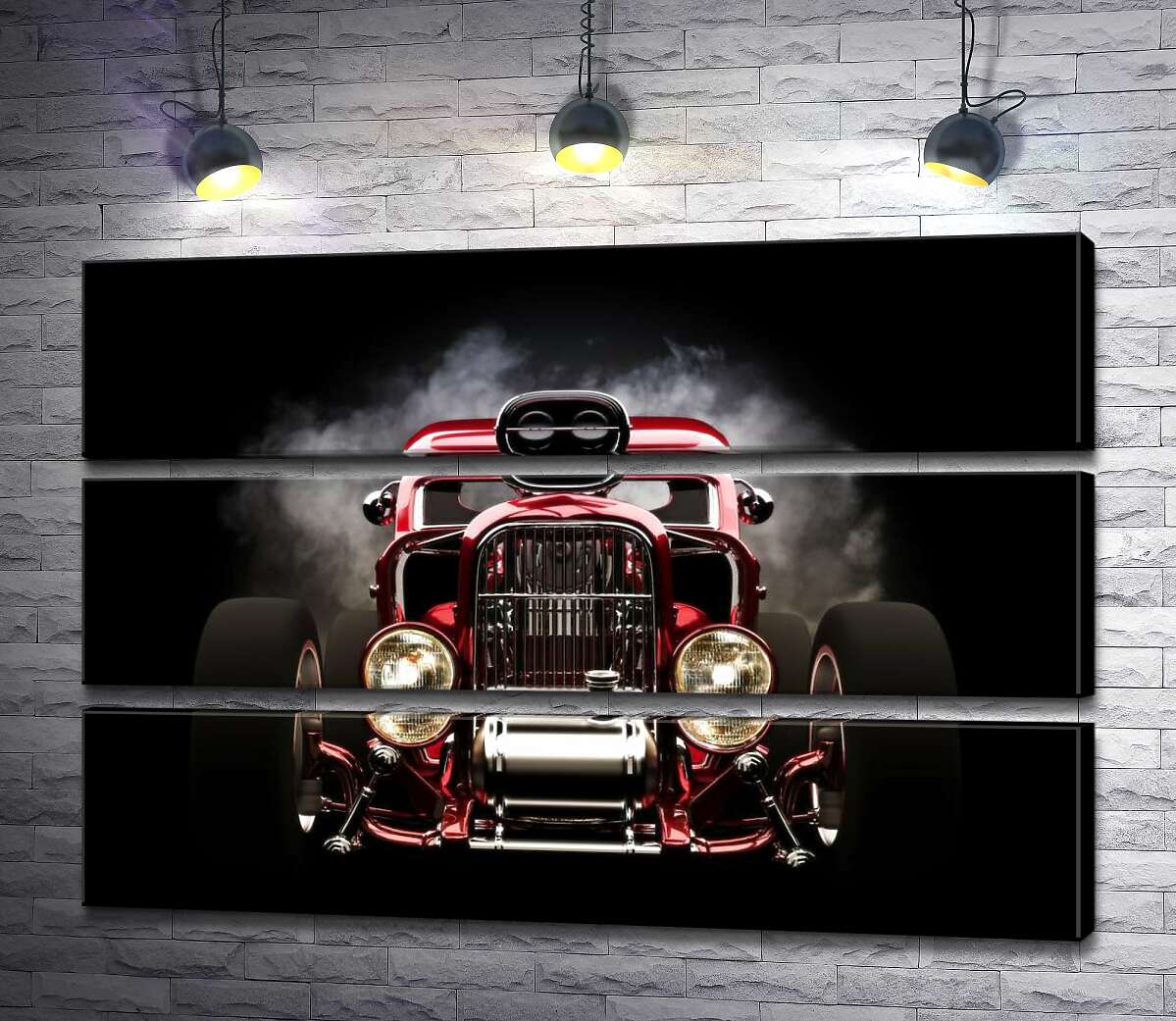 модульна картина Багряний бампер автомобіля Хот-род (Hot rod) (Модуль №15)