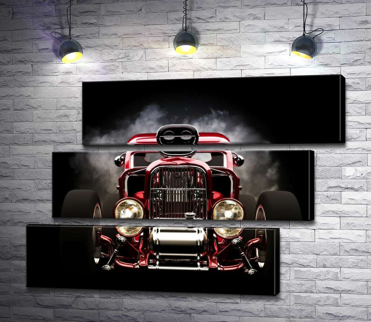 модульна картина Багряний бампер автомобіля Хот-род (Hot rod) (Модуль №17)