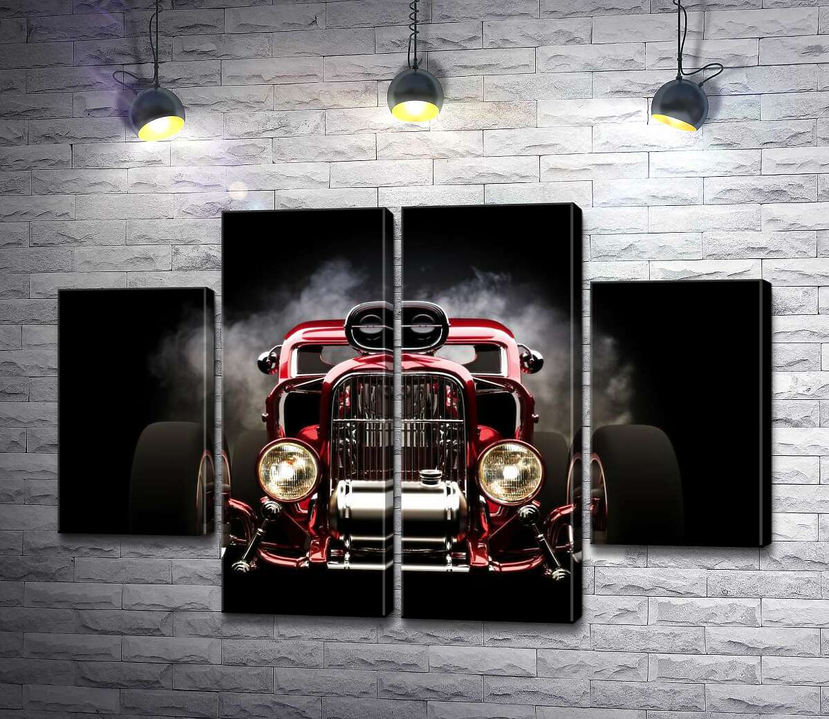 модульна картина Багряний бампер автомобіля Хот-род (Hot rod) (Модуль №20)