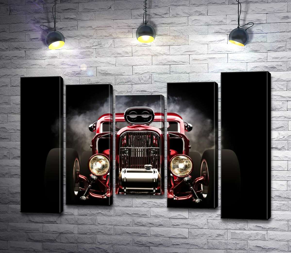 модульна картина Багряний бампер автомобіля Хот-род (Hot rod) (Модуль №27)