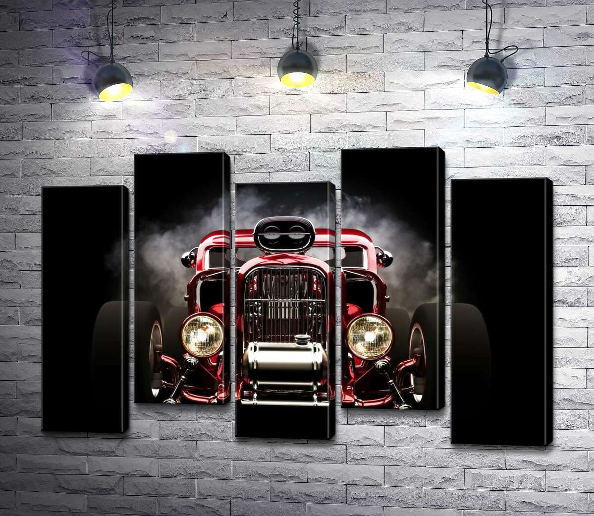 модульна картина Багряний бампер автомобіля Хот-род (Hot rod) (Модуль №30)