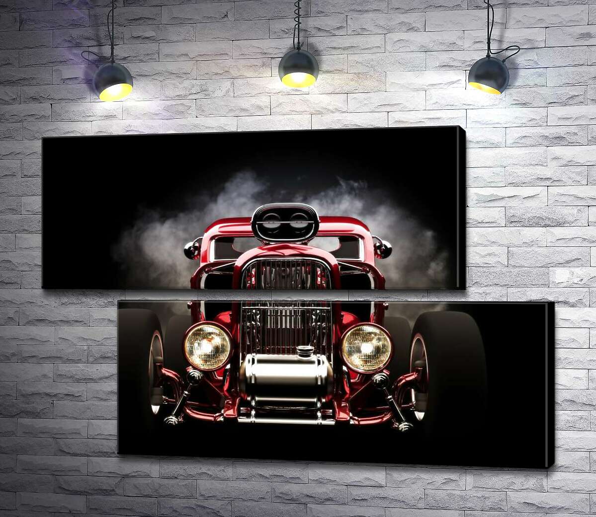 модульна картина Багряний бампер автомобіля Хот-род (Hot rod) (Модуль №8)