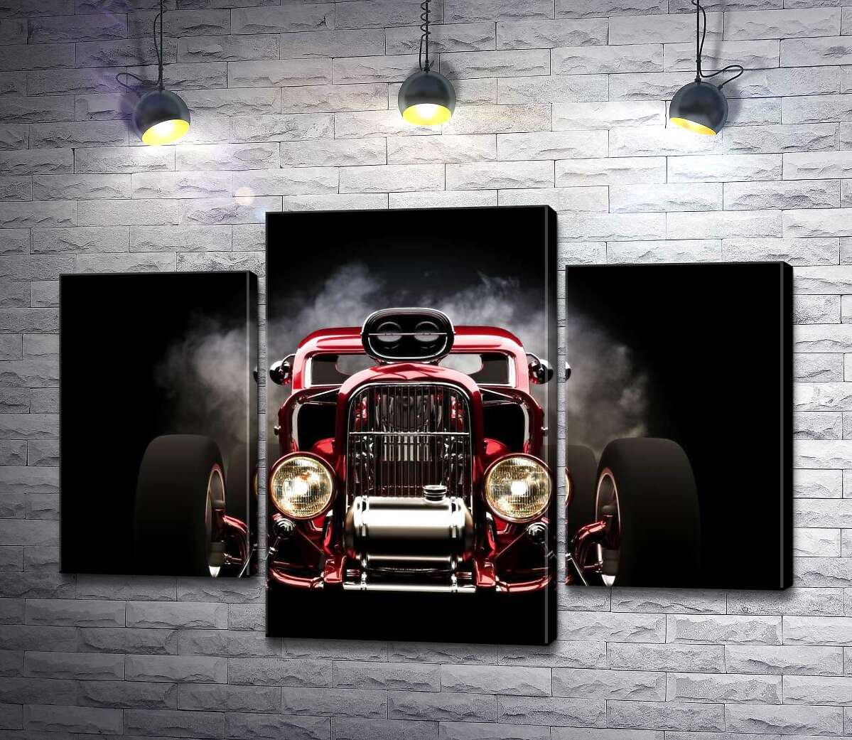 модульна картина Багряний бампер автомобіля Хот-род (Hot rod) (Модуль №10)