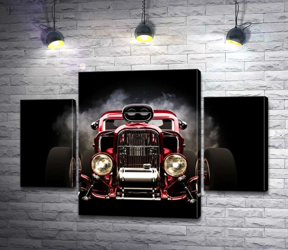 модульна картина Багряний бампер автомобіля Хот-род (Hot rod) (Модуль №5)