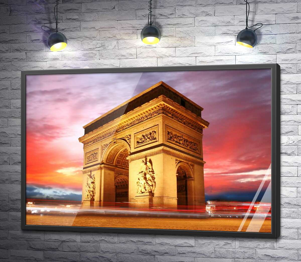 постер Велич Тріумфальної арки (Arc de Triomphe de l'Étoile) у Парижі