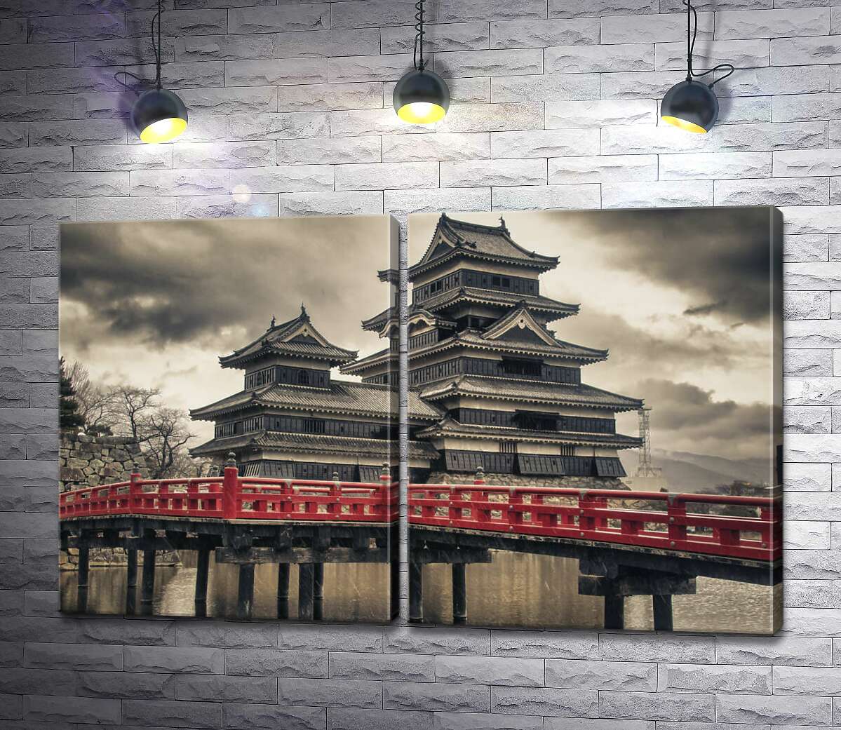 модульна картина Дорога до японського замку ворона - Мацумото (Matsumoto)